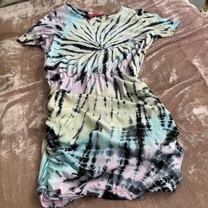 Tie-dye tee shirt dress. Never been worn.